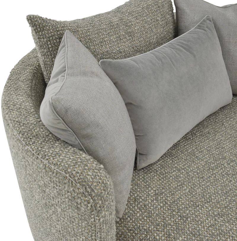 Soledad swivel lounger, wood, metal, stainless — View 3