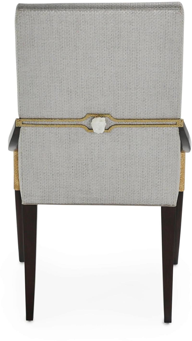 Savona side chair, pewter, wood, beech, metal, aluminum, stone, quartz — View 5