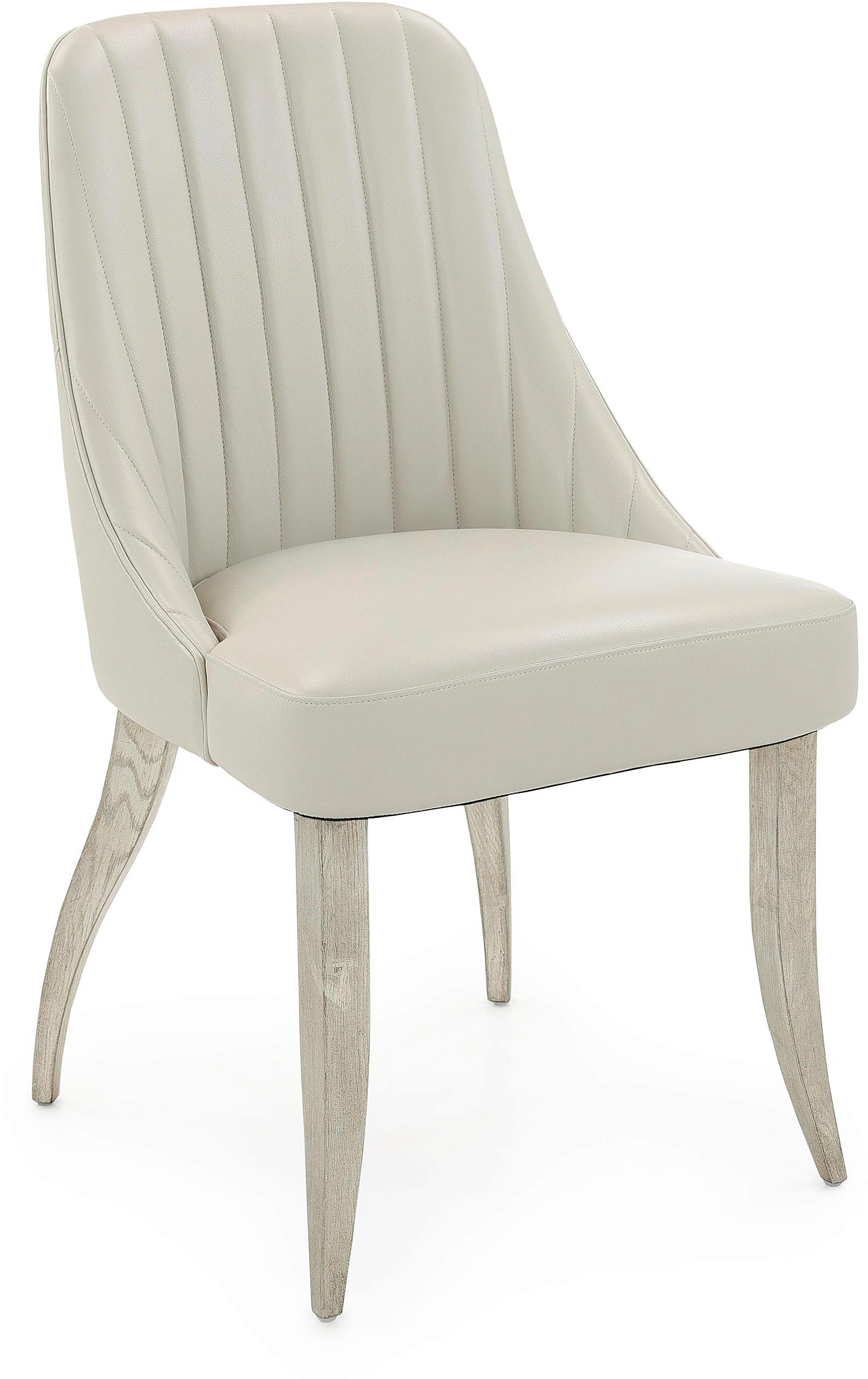 Amara side chair, wood, oak, leather