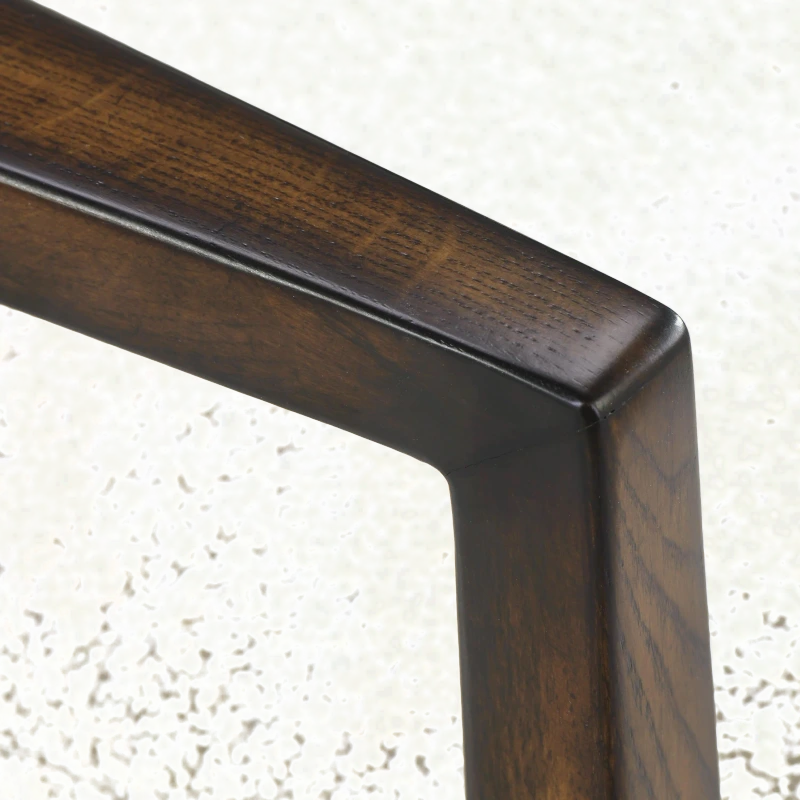 Pointe armchair, parchment, wood, oak, metal, brass — View 2
