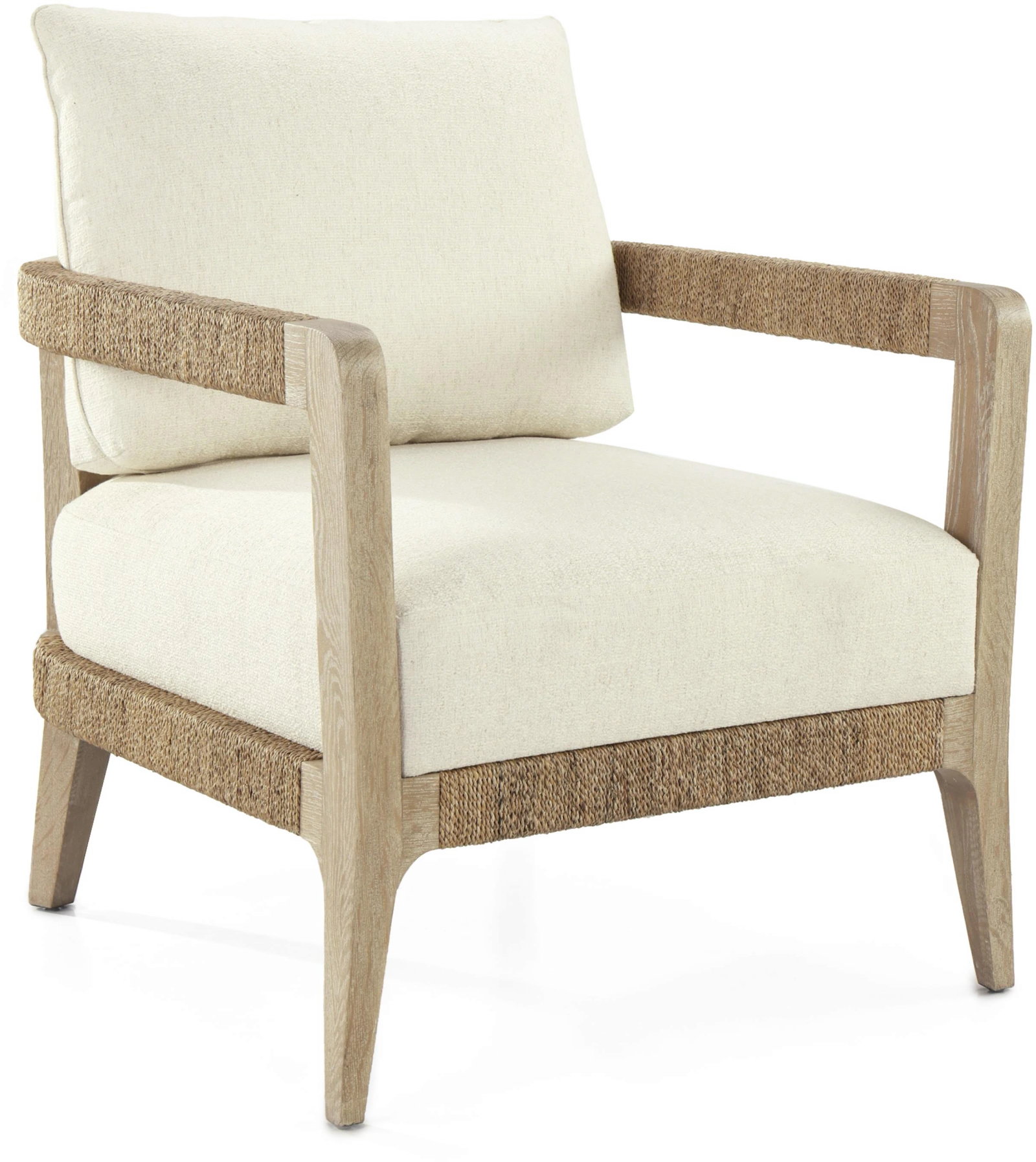 Marina armchair, wood, oak, rope