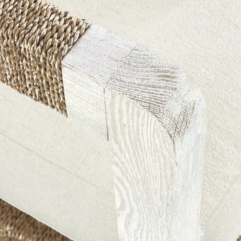 Marina armchair, wood, oak, rope — View 2