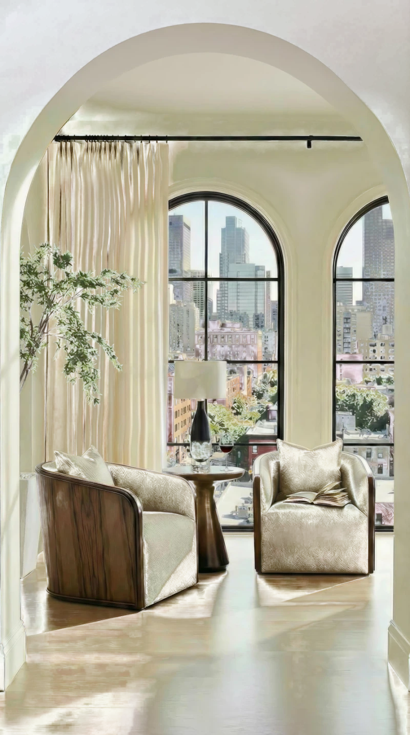 Manila swivel chair, wood, beech — View 6