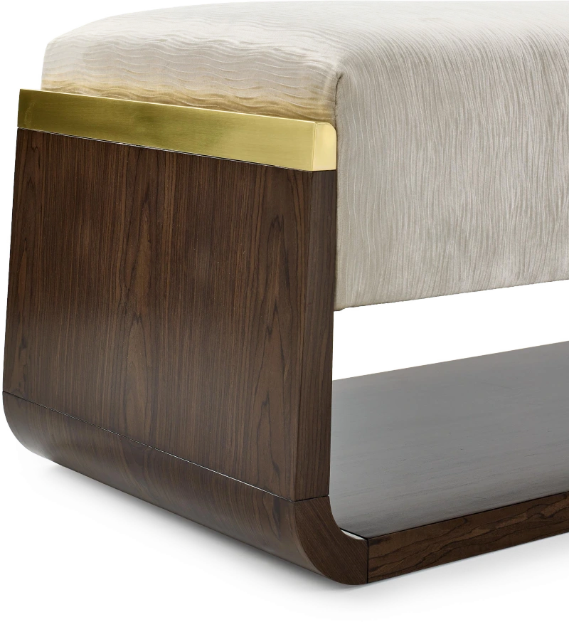 Belvedere bench, wood, metal, brass — Ansicht 2