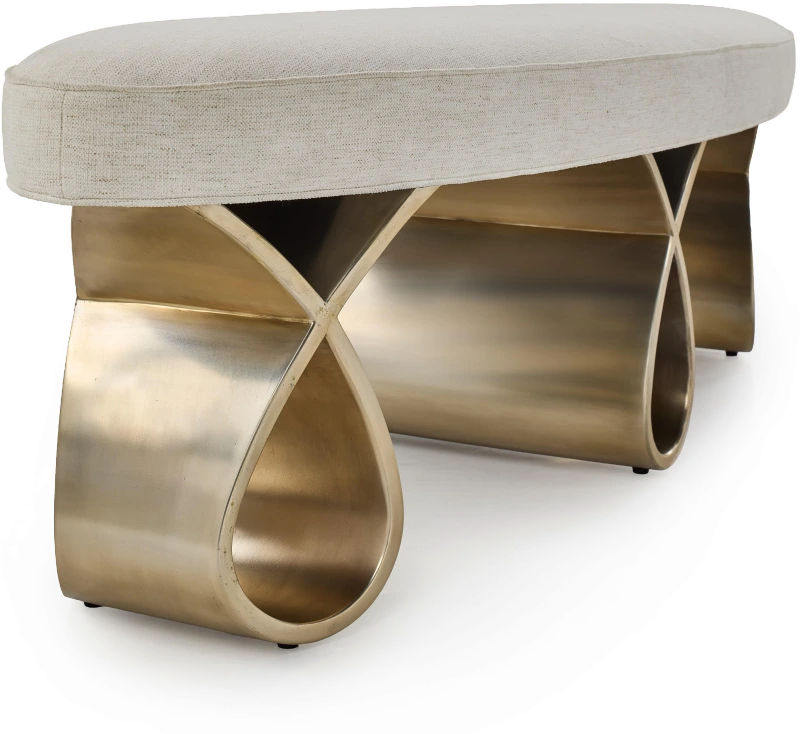Loop bench, wood, metal, aluminum — View 2