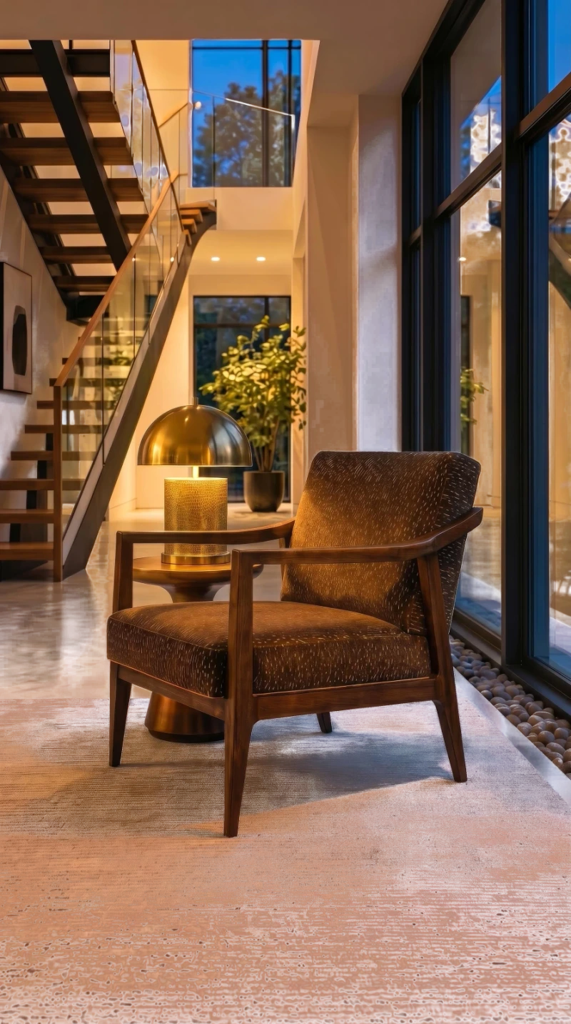 Pointe armchair, stone, french oak, wood — View 5