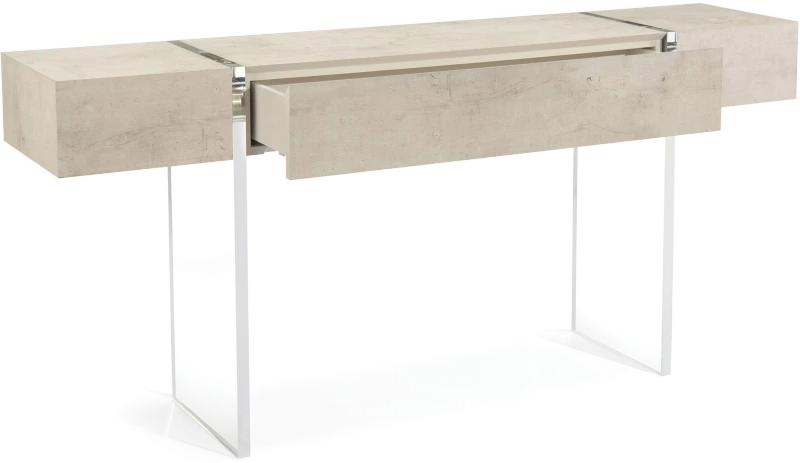 Loftus console table, wood, acacia, acrylic — View 2