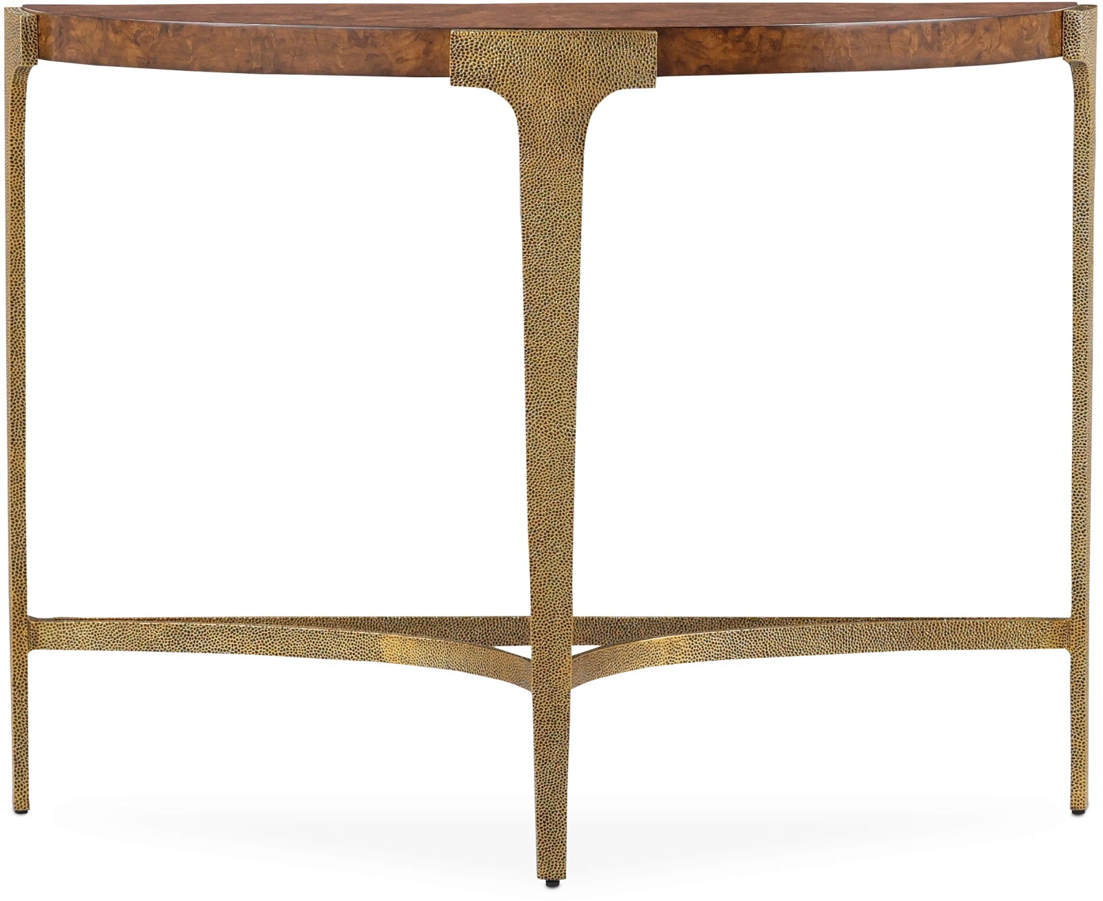 Hampshire console table, wood, black walnut, metal, aluminum