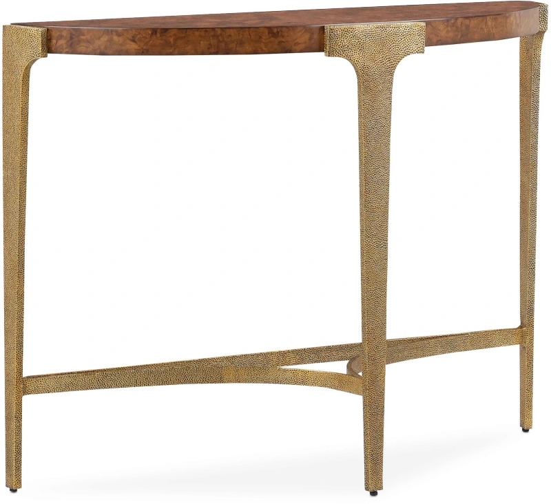 Hampshire console table, wood, black walnut, metal, aluminum — View 2