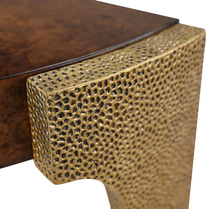 Hampshire console table, wood, black walnut, metal, aluminum — View 3