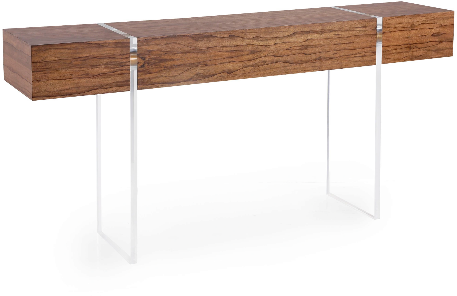 Loftus console table, ofram, wood, celtis, acrylic, metal, steel