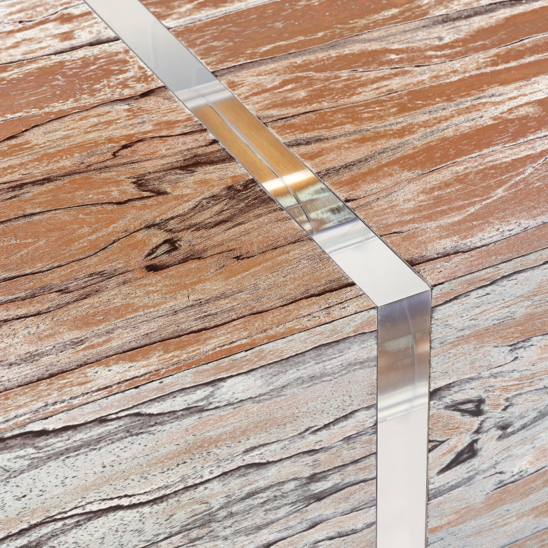 Loftus console table, ofram, wood, celtis, acrylic, metal, steel — Veduta 2