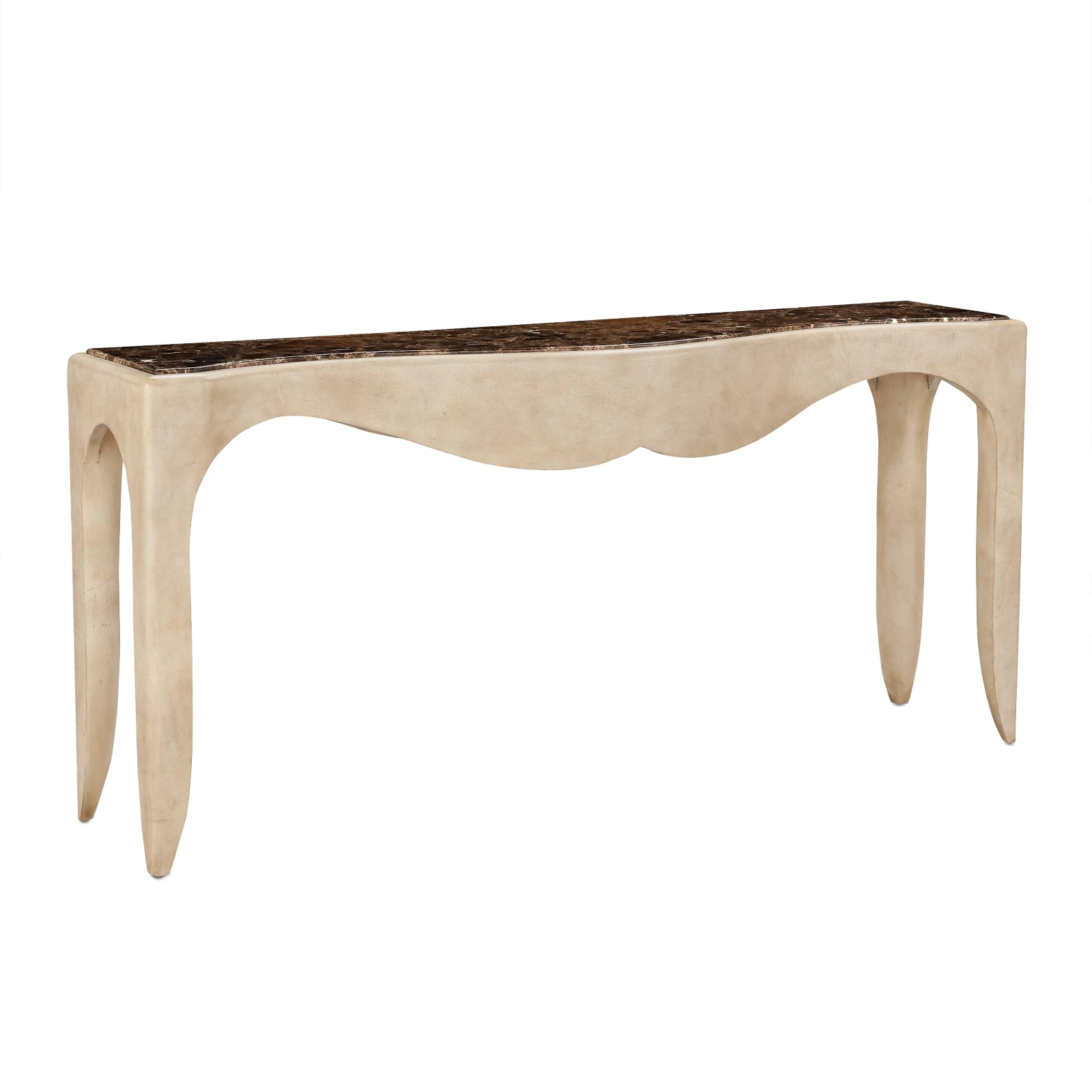 Murcia console table, wood, beech, stone, marble
