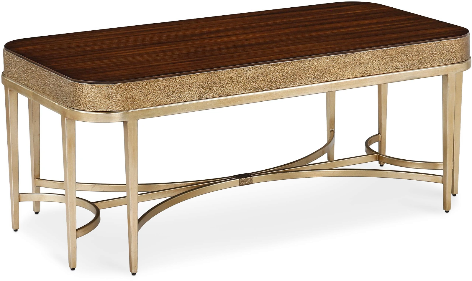 Arwen cocktail table, wood, composite, metal, steel