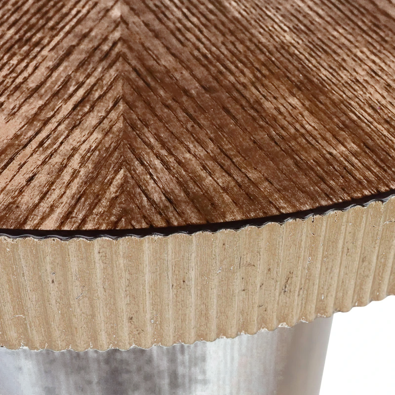 Bari side table, wood, ash, composite, cement — View 2