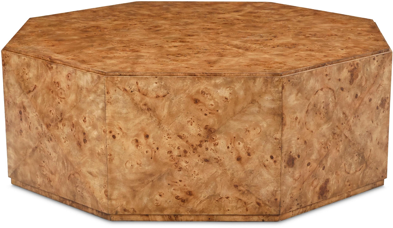 Lombard cocktail table, mappa burl veneer