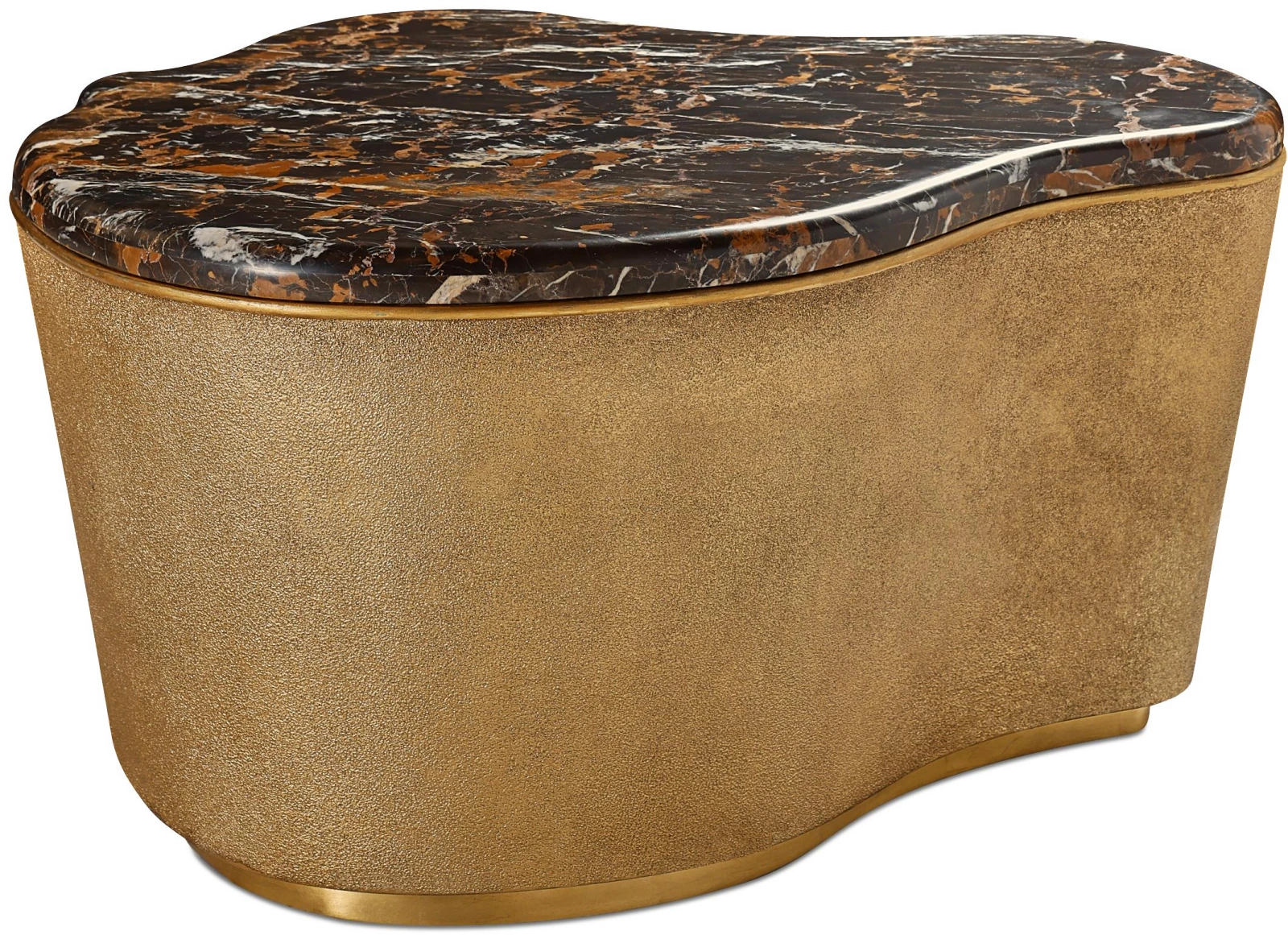 Genoa cocktail table, right, composite, stone, marble