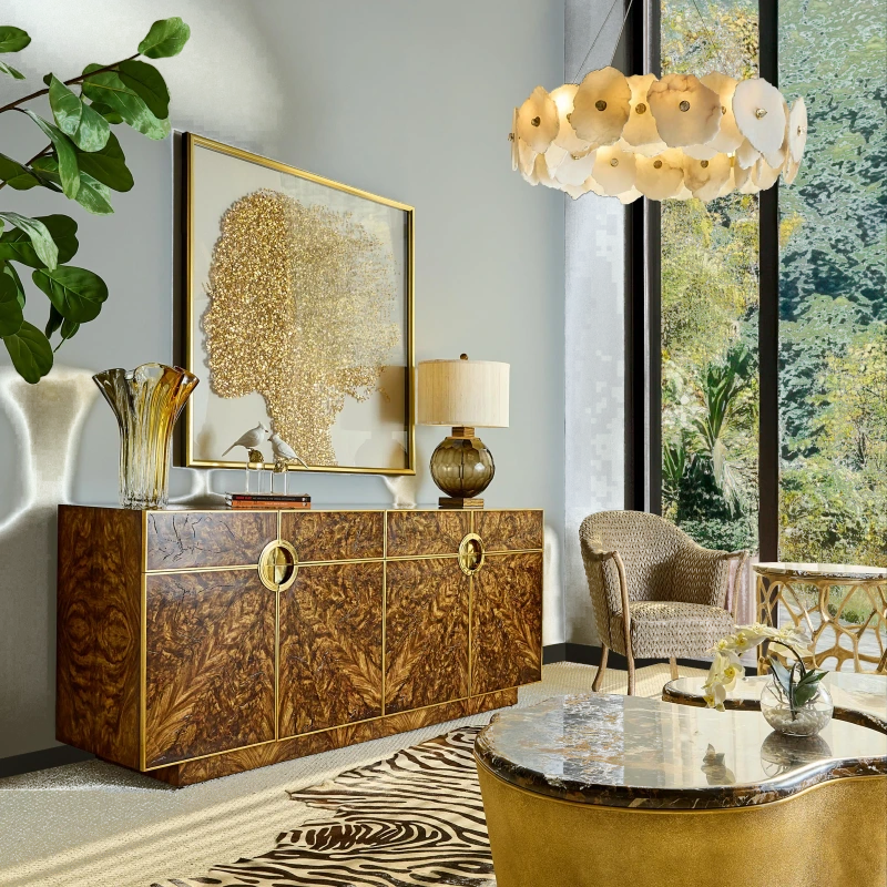 Genoa cocktail table, right, composite, stone, marble — View 6