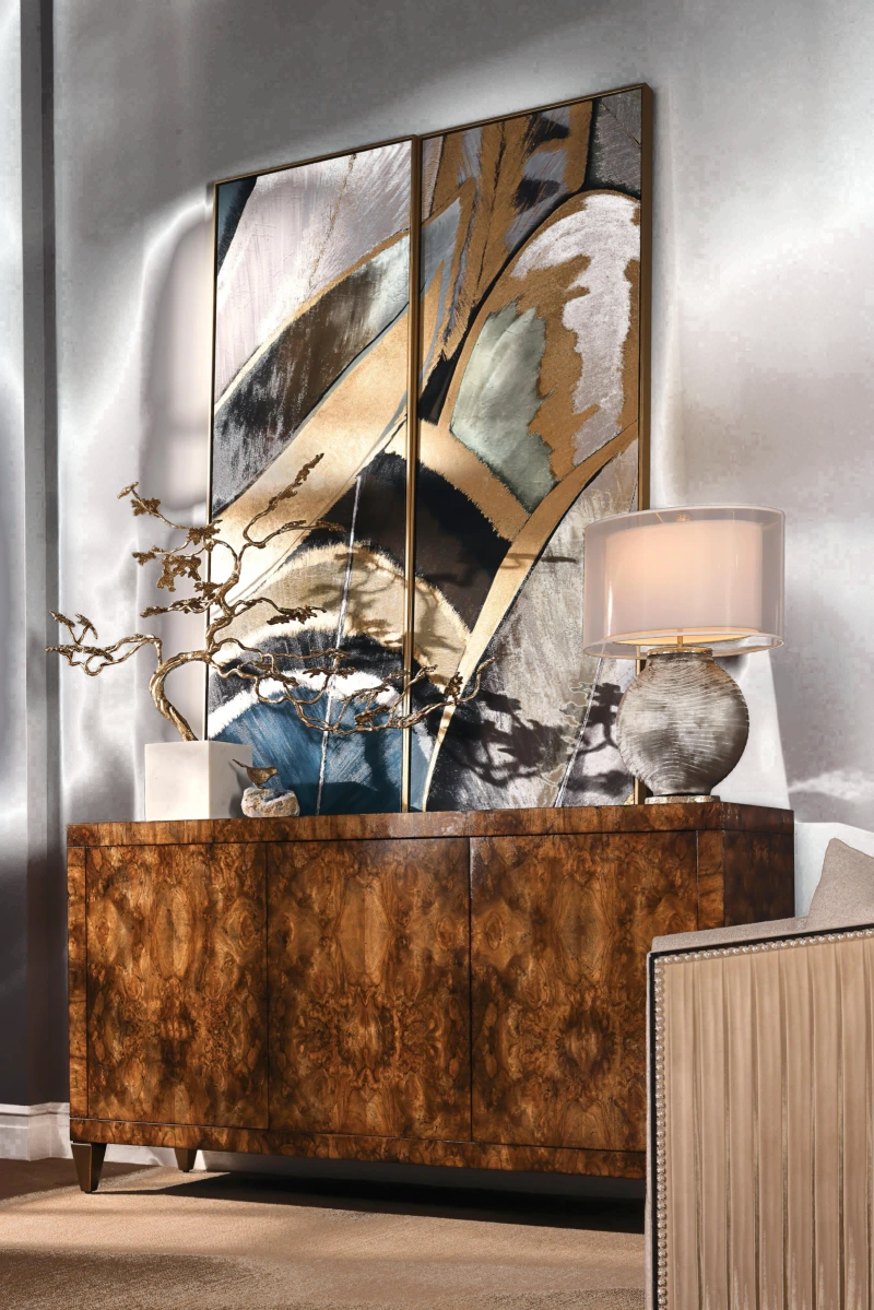Woodcroft sideboard, three doors, wood, walnut — View 4