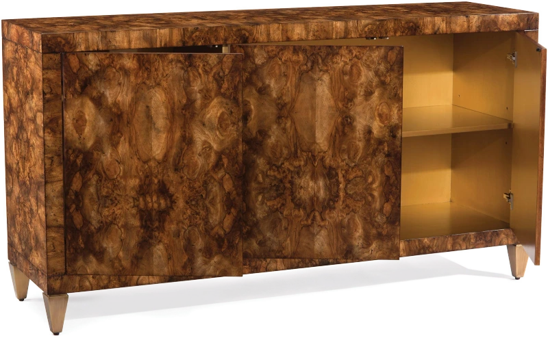 Woodcroft sideboard, three doors, wood, walnut — View 2