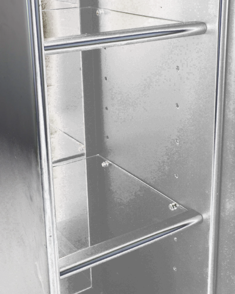 Black satin cabinet, wood, beech, metal, steel — View 5