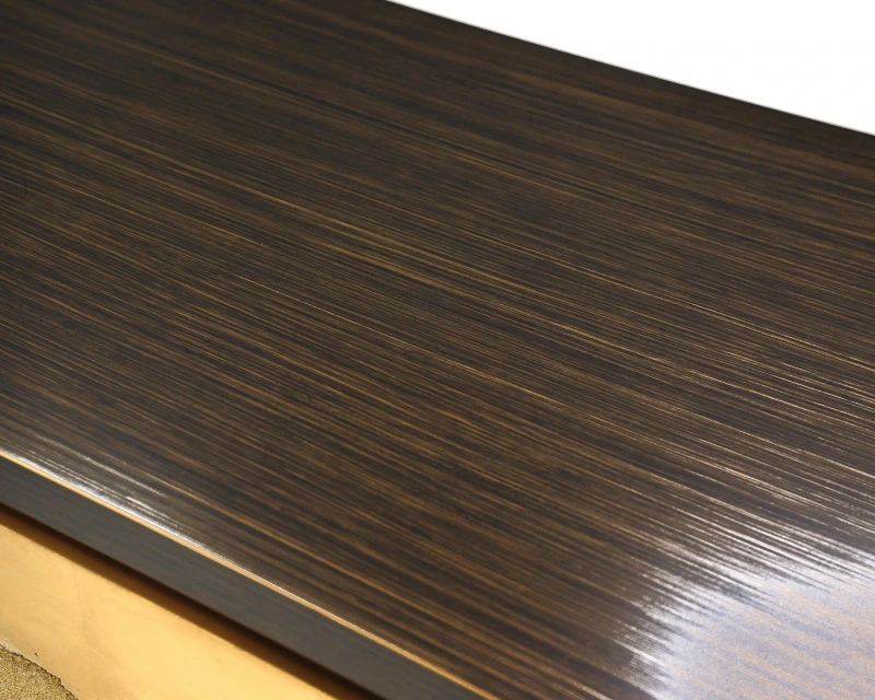 Rimini sideboard, four doors, wood, beech, metal, steel — View 3