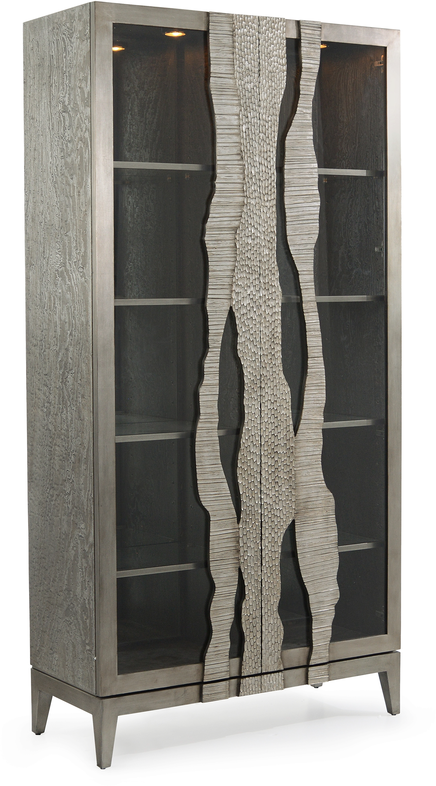 River's Edge display cabinet, wood, tamo ash, glass — View 2