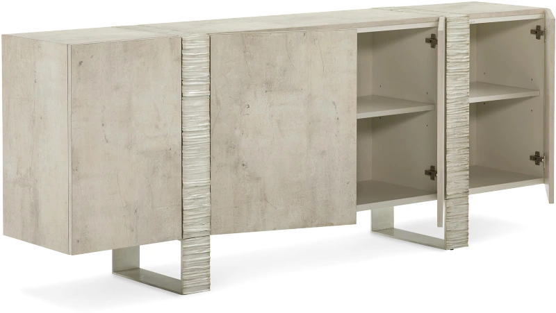 Aether sideboard, four doors, wood, metal, steel — View 3