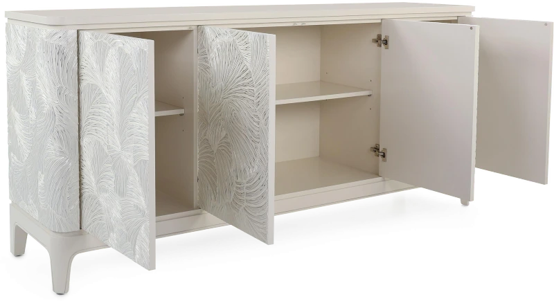 Ivory Palms credenza, four doors, wood, beech — View 2