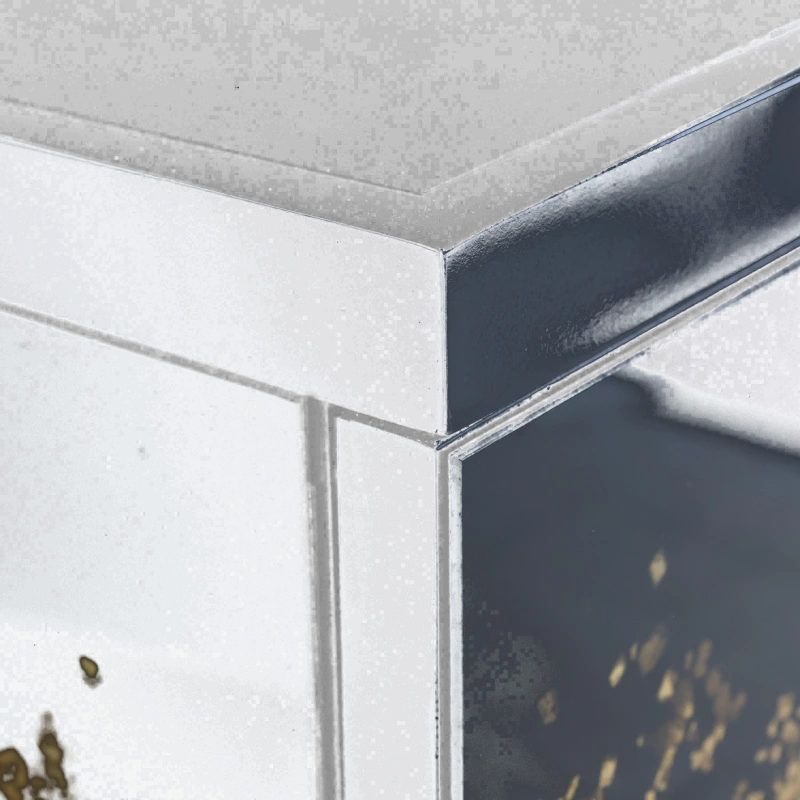 Faro credenza, three doors, wood, celtis, glass, metal, steel — Ansicht 3