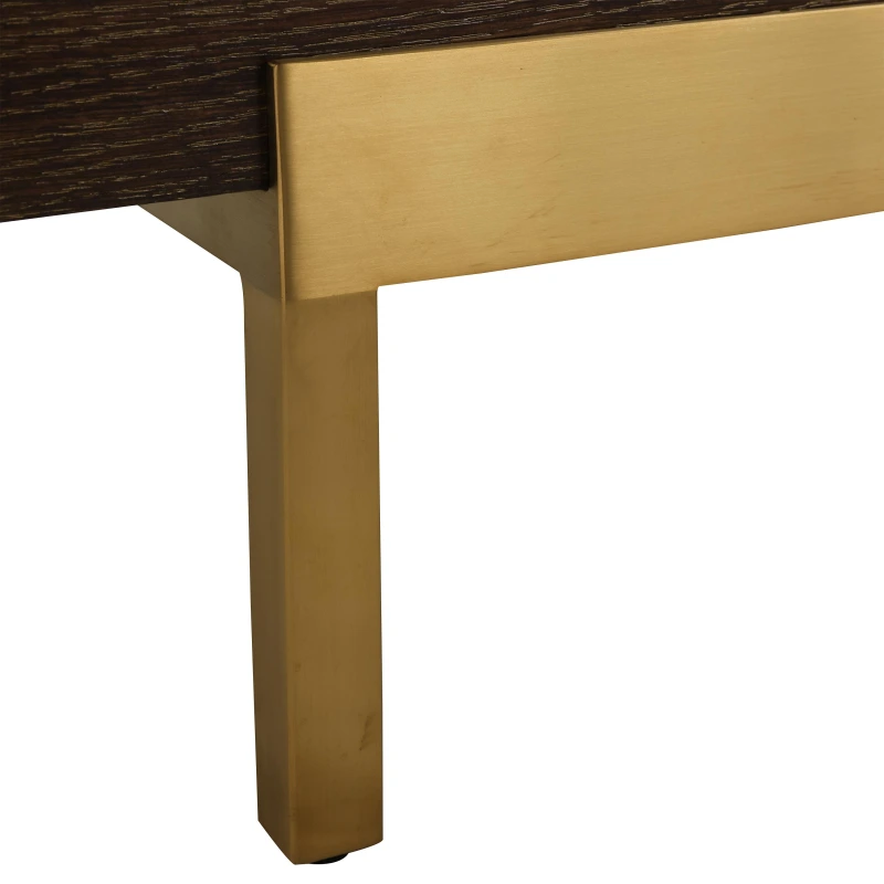 Desmond sideboard, four doors, wood, oak, metal, stainless — Veduta 4