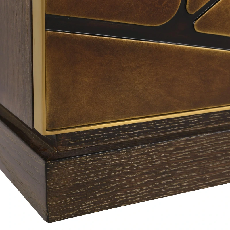 Desmond sideboard, four doors, wood, oak, metal, stainless — Veduta 5