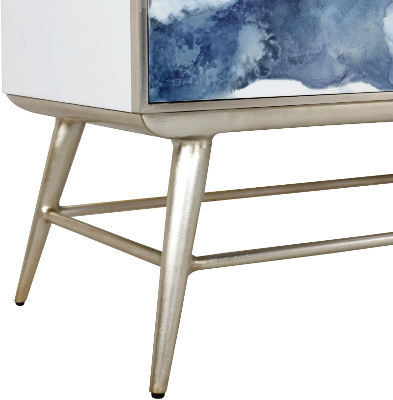 Aeris sideboard, four doors, wood, beech, metal, aluminum — Ansicht 5