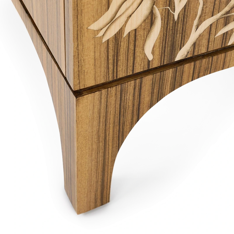 Vernal credenza, three doors, paldao quarter veneer, wood, maple, stone, travertine — Ansicht 5