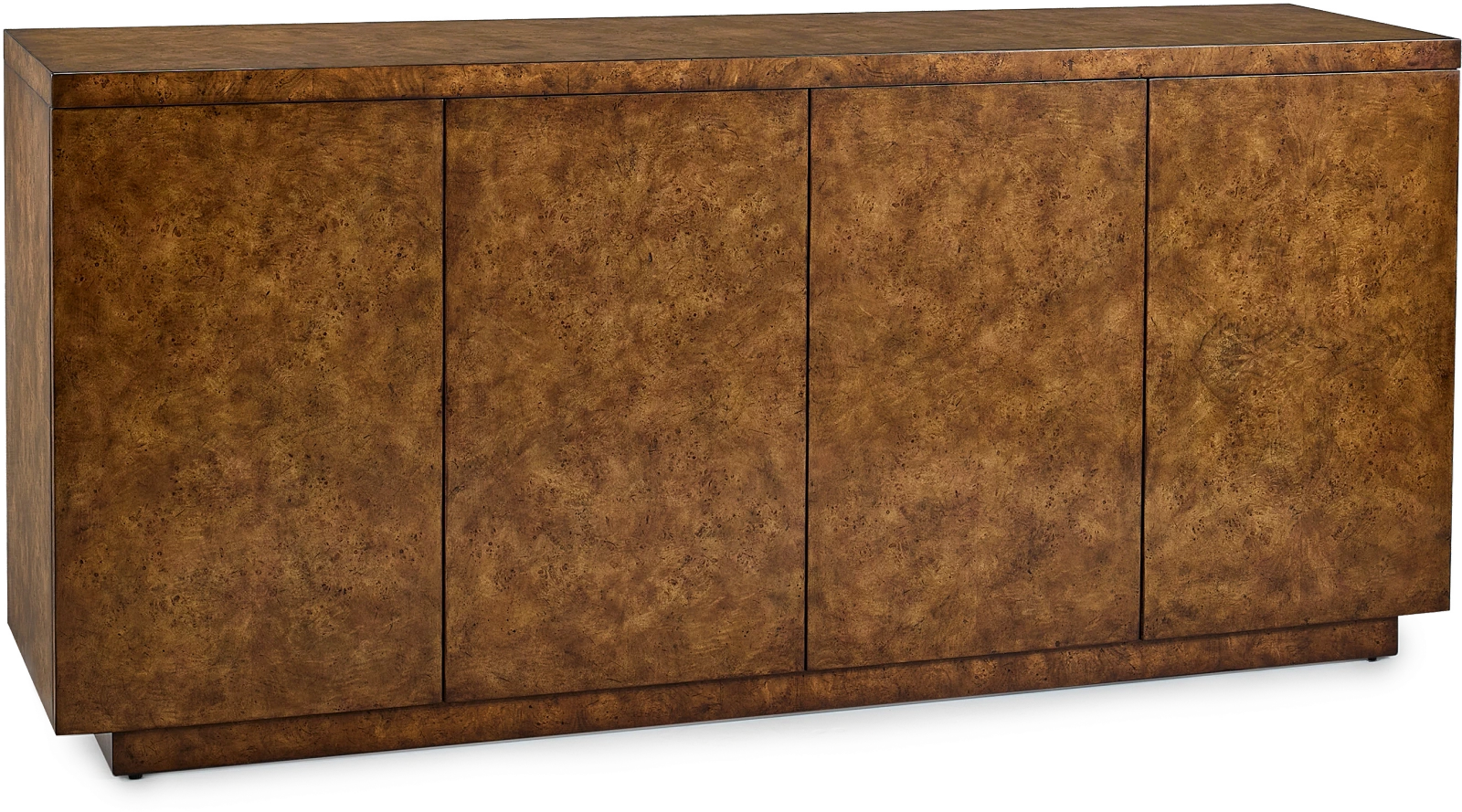 Forest's Edge credenza, four doors, mappa burl veneer — View 2