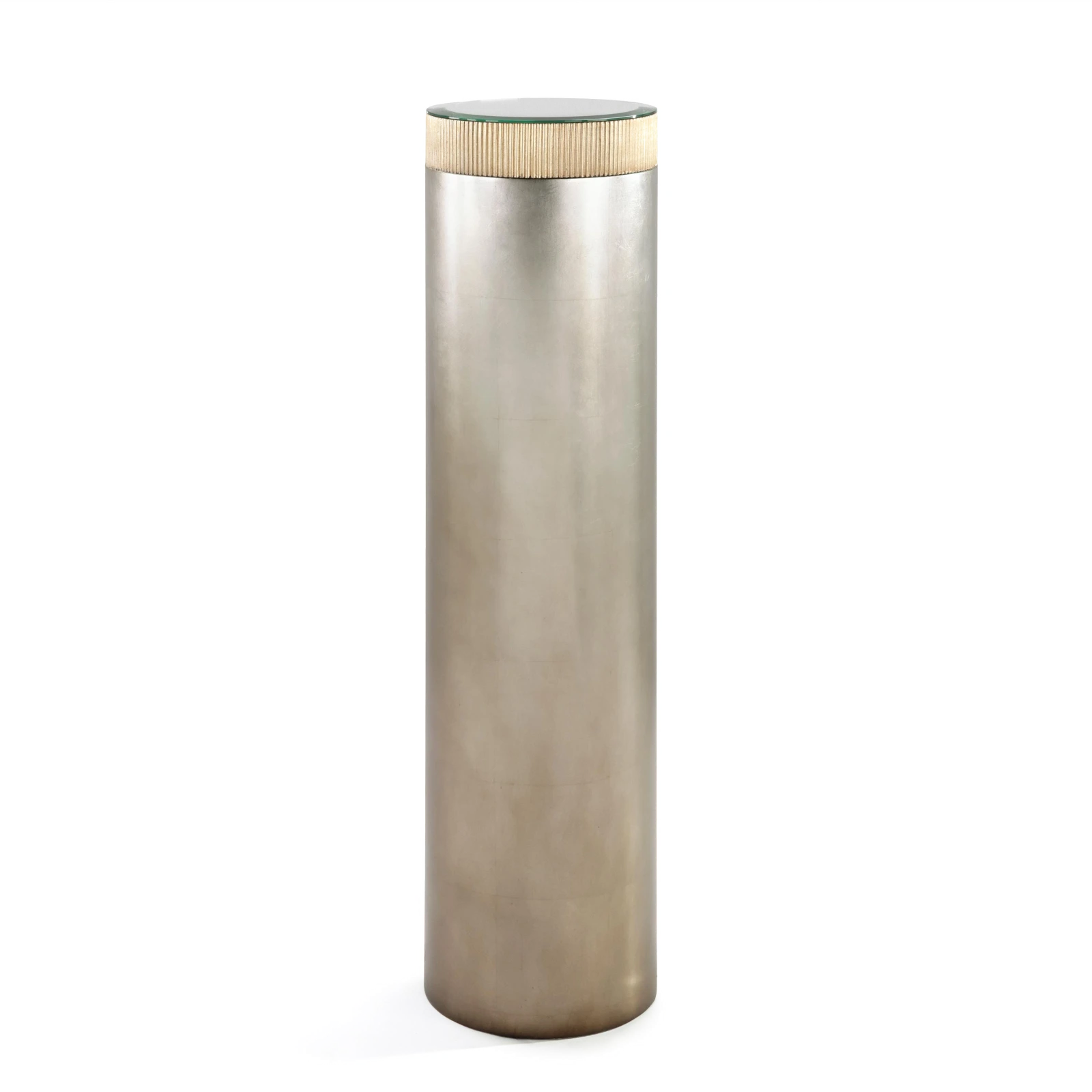 Bullion pedestal, large ombre, cement, composite, mirror, bevel