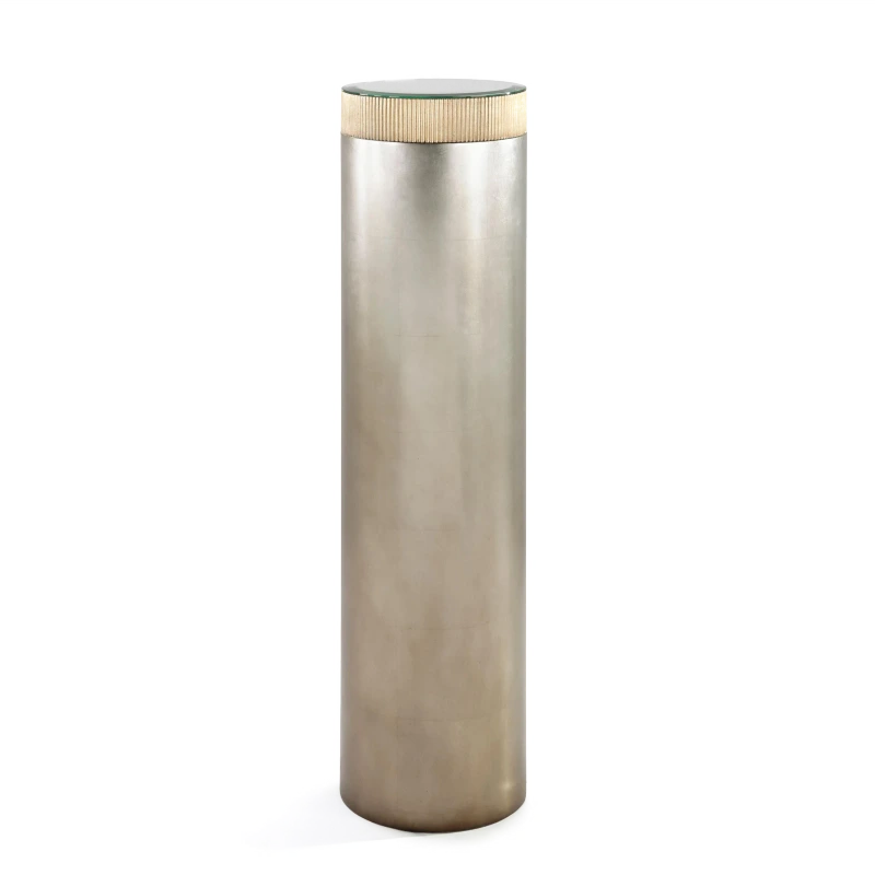 Bullion pedestal, large ombre, cement, composite, mirror, bevel — View 2