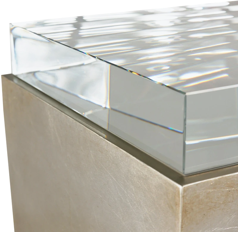 Audley pedestal, medium, glass, crystal — View 2