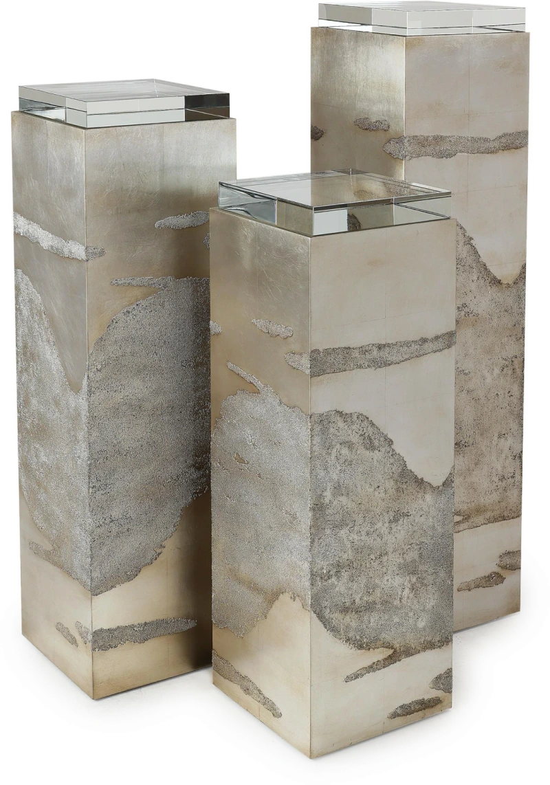 Audley pedestal, large, glass, crystal — View 2