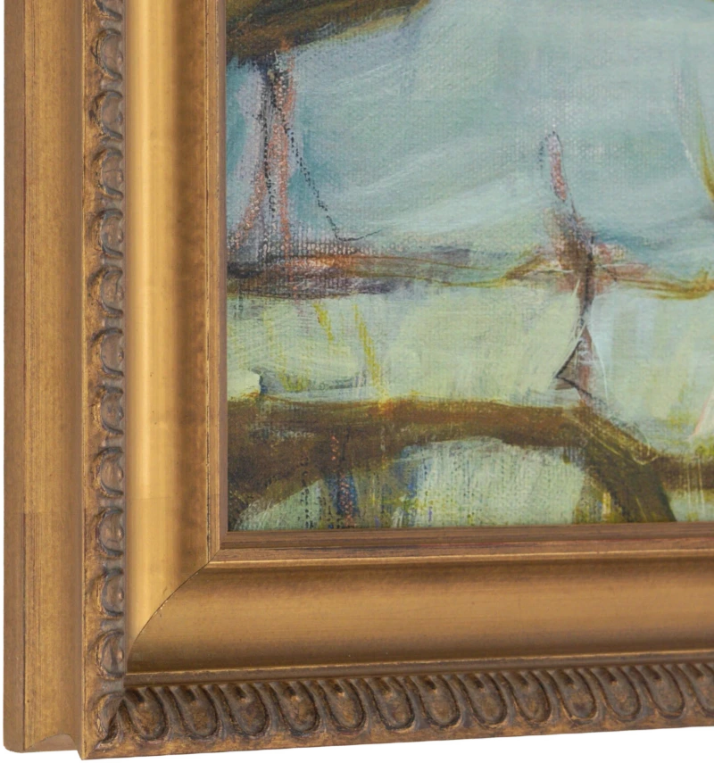 On the Bank, Shelley Bolton, framed canvas, wood — View 2
