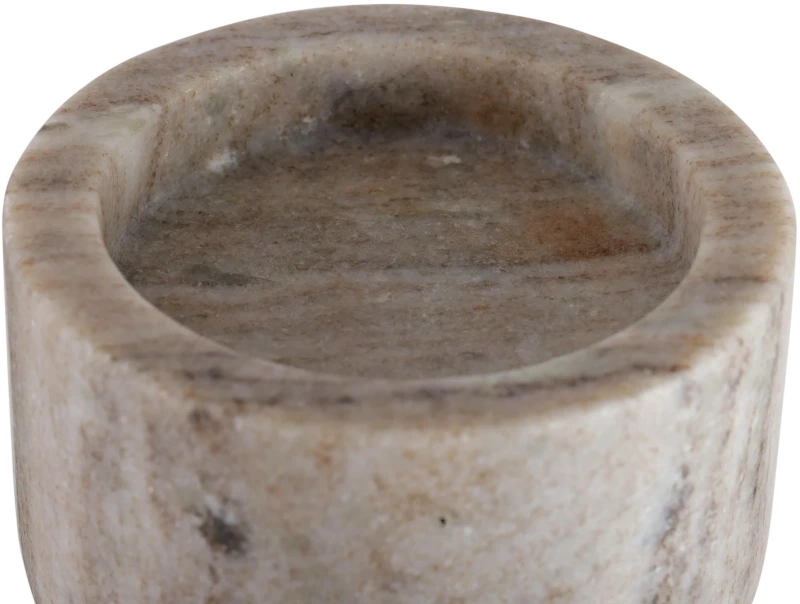 Madrid candleholder, large, stone, marble — View 3