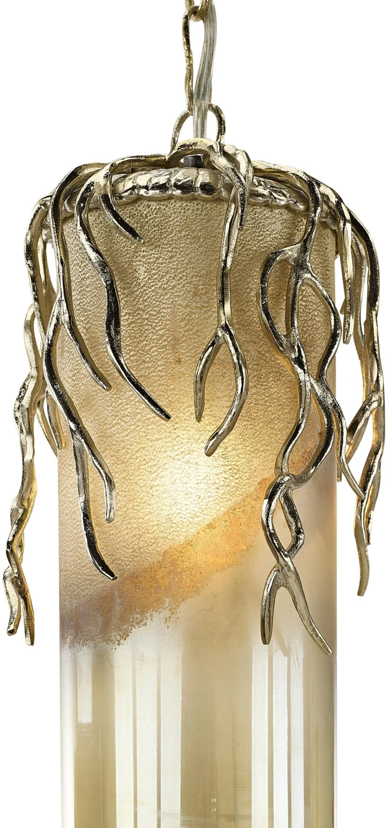 Zen Garden floor lamp, metal, aluminum, stone, marble, metal, brass, glass — View 3