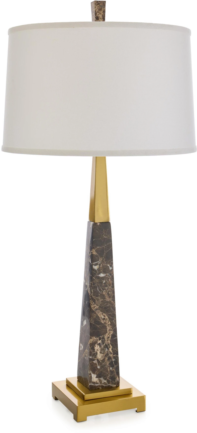 Apex buffet lamp, stone, marble, metal, steel, fabric, linen — View 2