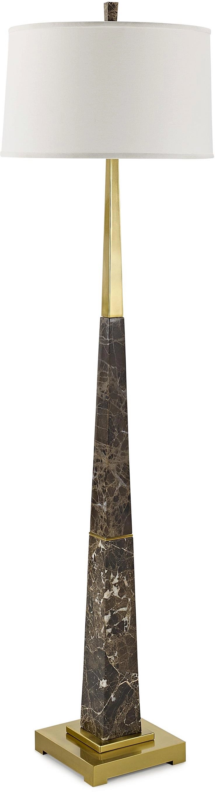 Apex floor lamp, stone, marble, metal, steel, fabric, linen — View 2