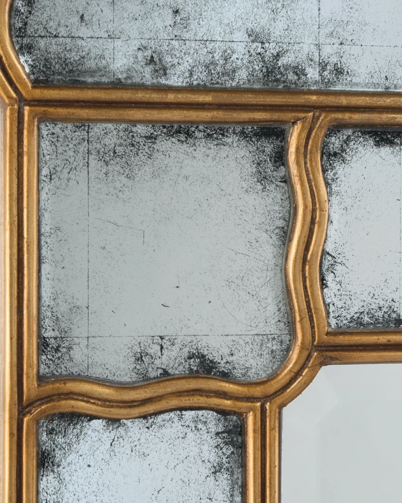 Isabella mirror, wood, acacia, mirror, eglomise, mirror, bevel — View 2