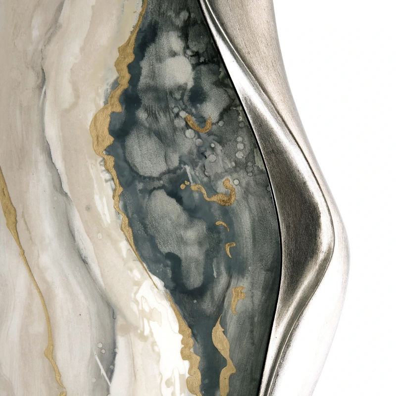 Dirillo mirror, tall grey agate, mirror, bevel — View 3