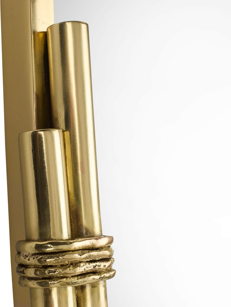 Pirelli mirror, metal, brass, mirror — View 2