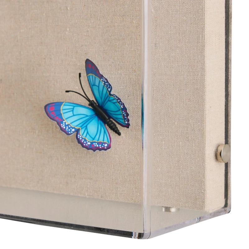 Flight of the Butterflies, Tony Fey, framed linen, acrylic, wood, pine — Ansicht 3