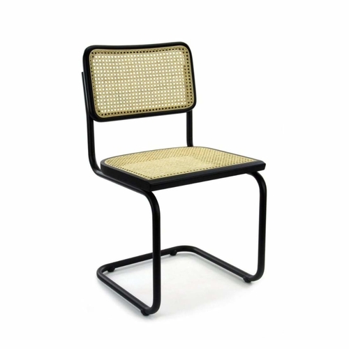 Italian Rattan & Steel Dining Chair – Exclusive Woonliving Design