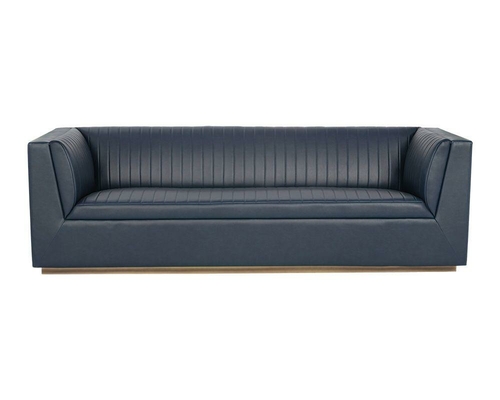 Bradley Sofa – Faux Leather & Rustic Bronze